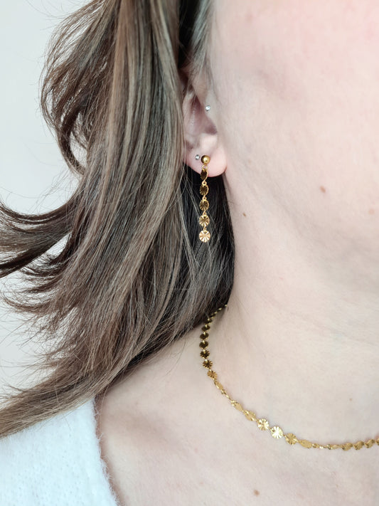 Jolyne sont des boucles d'oreilles en acier inoxydable