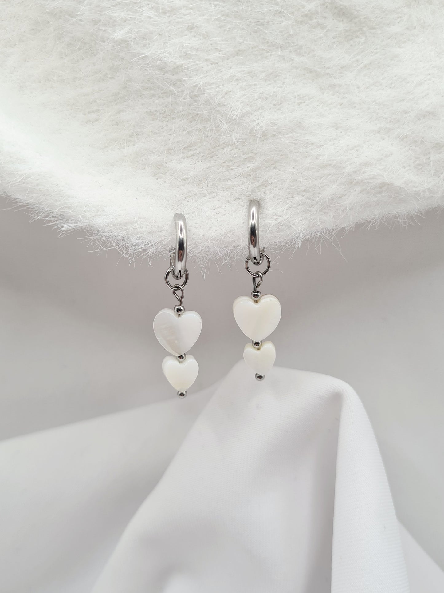 Boucles d'oreilles DUO COEURS