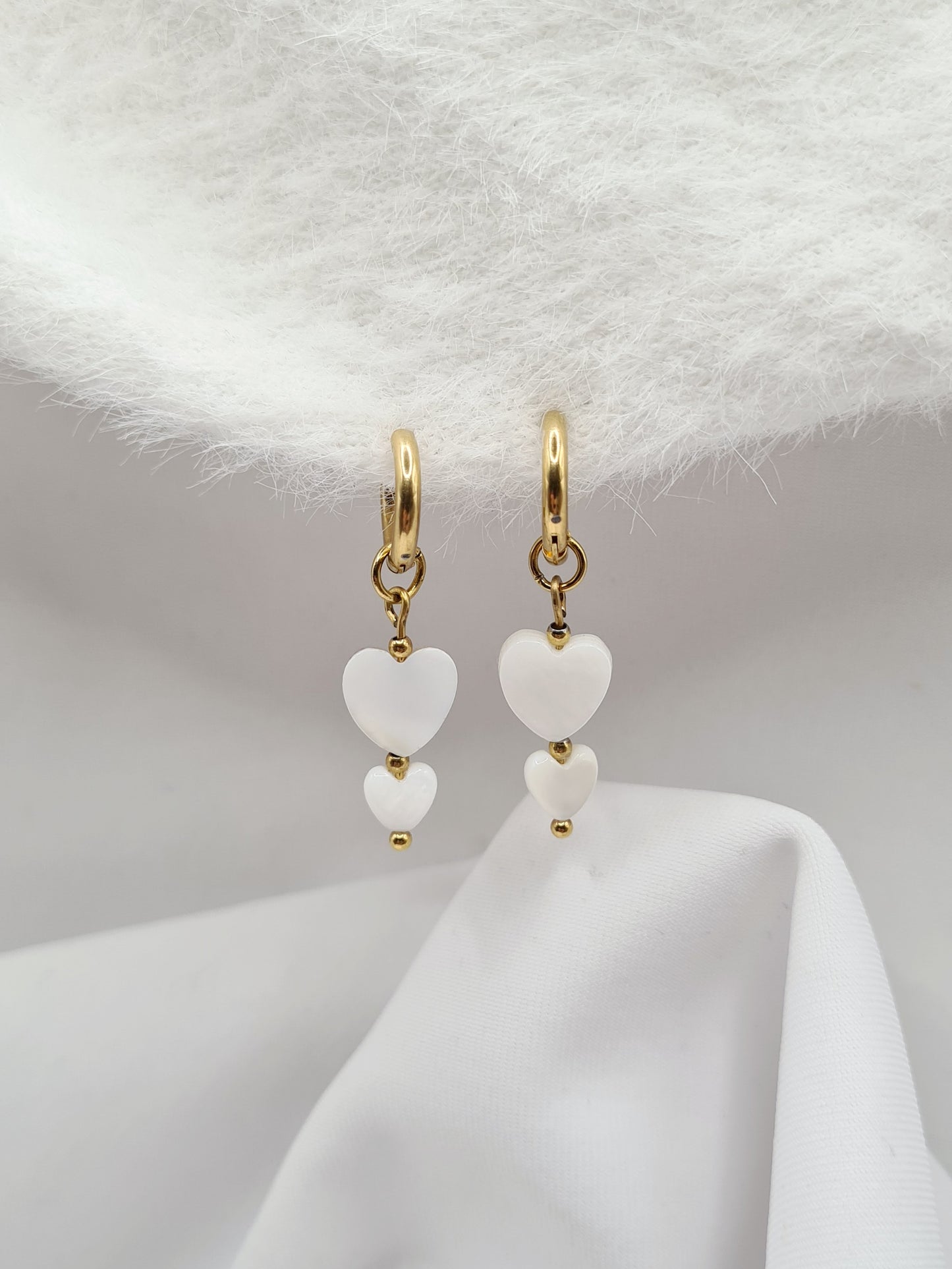 Boucles d'oreilles DUO COEURS