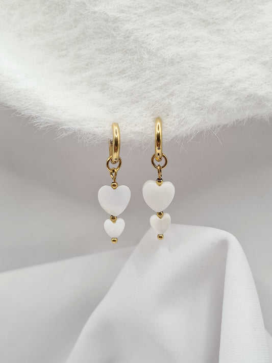 Boucles d'oreilles DUO COEURS