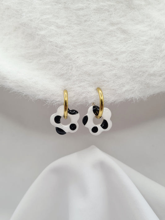 Boucles d'oreilles GRAOU DES NEIGES 🐆 (interchangeables)