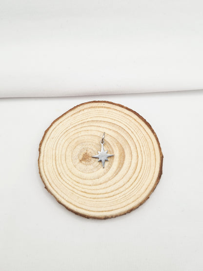 pampille en acier inoxydable doré et argenté - Etoile du nord