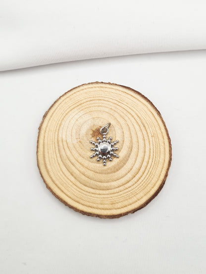 pampille en acier inoxydable doré et argenté - Soleil éternel