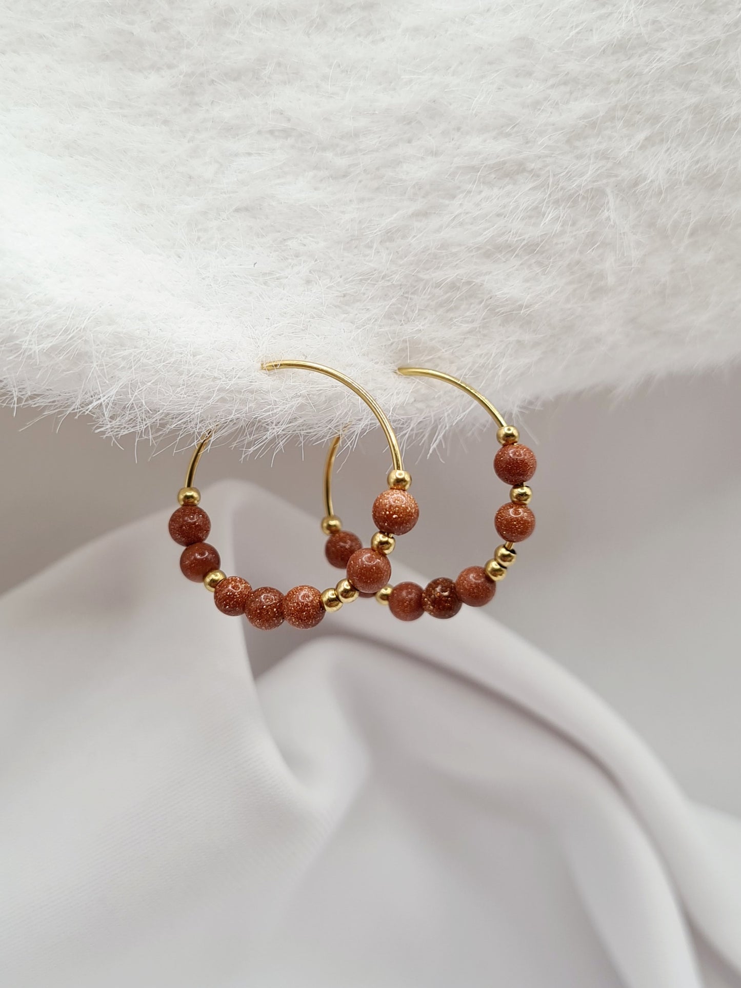 Boucles d'oreilles créoles SABLE