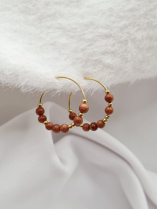 Boucles d'oreilles créoles SABLE