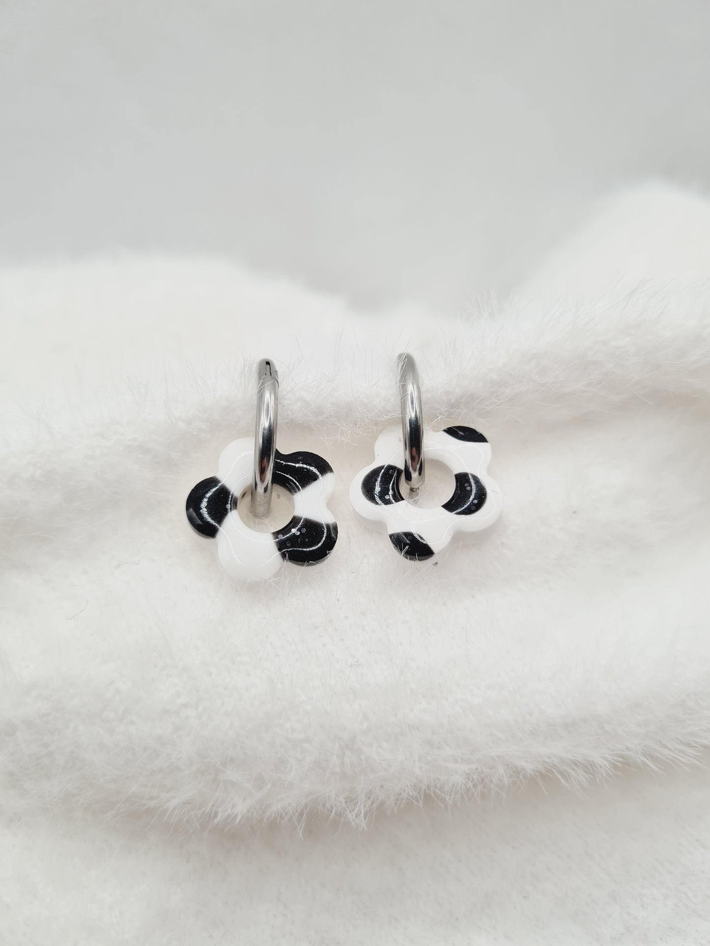 Boucles d'oreilles GRAOU DES NEIGES 🐆 (interchangeables)