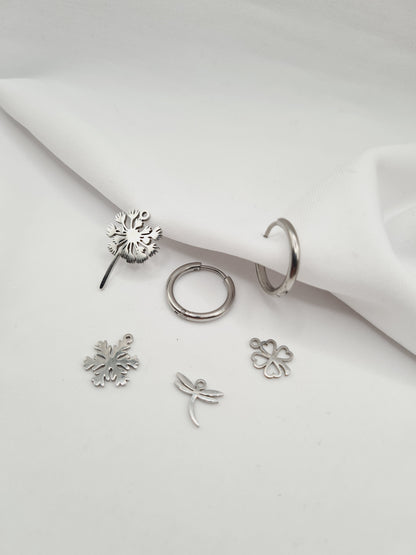 Boucles d'oreilles créoles à pampilles (personnalisable)