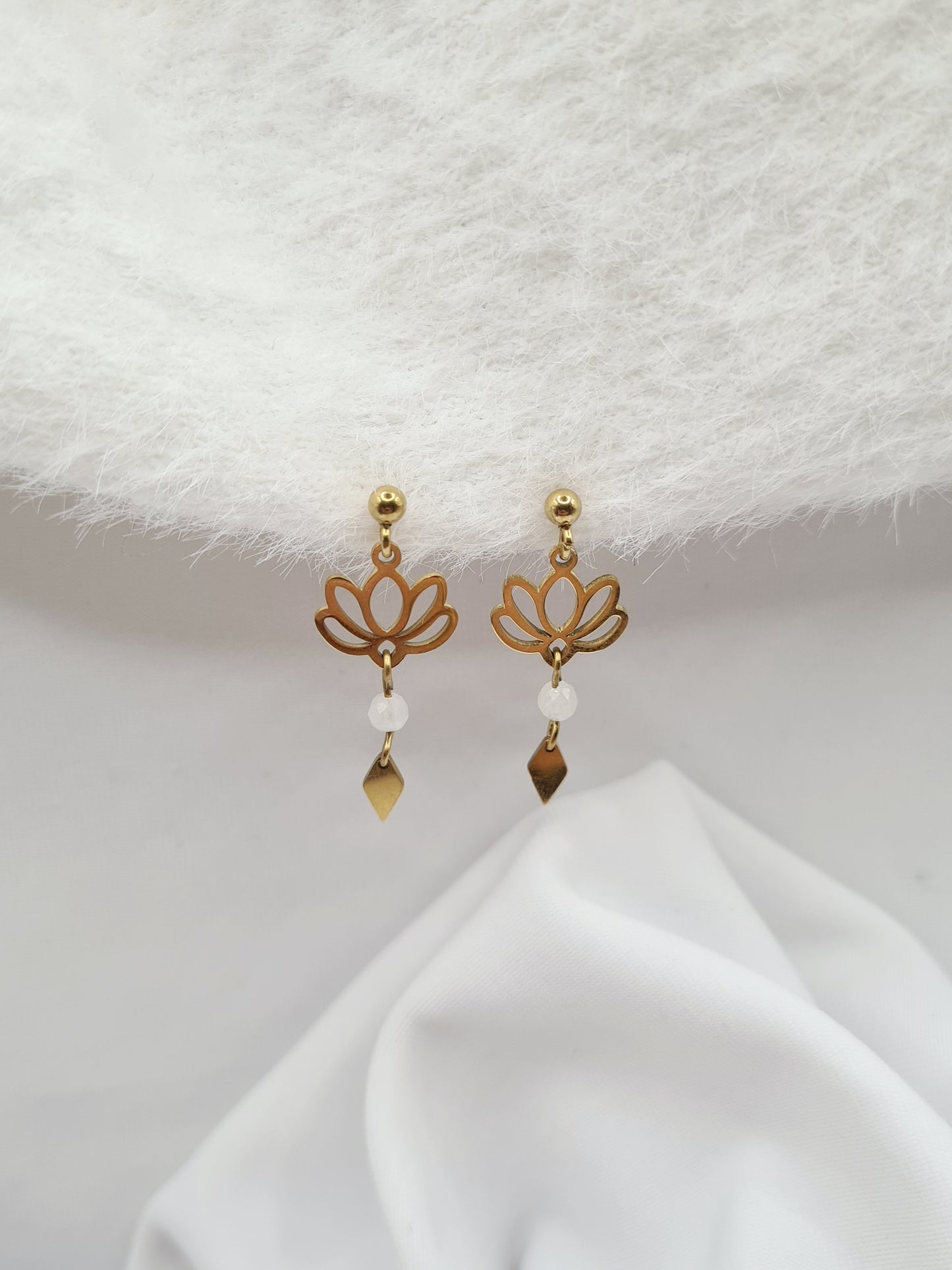 Boucles d'oreilles FLEUR SACRÉE (personnalisable)