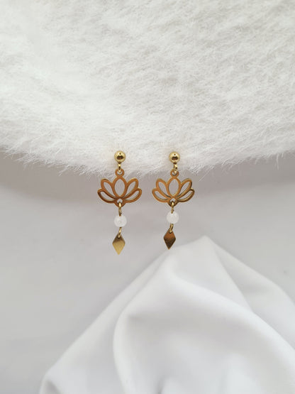 Boucles d'oreilles FLEUR SACRÉE (personnalisable)