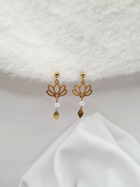 Boucles d'oreilles FLEUR SACRÉE (personnalisable)