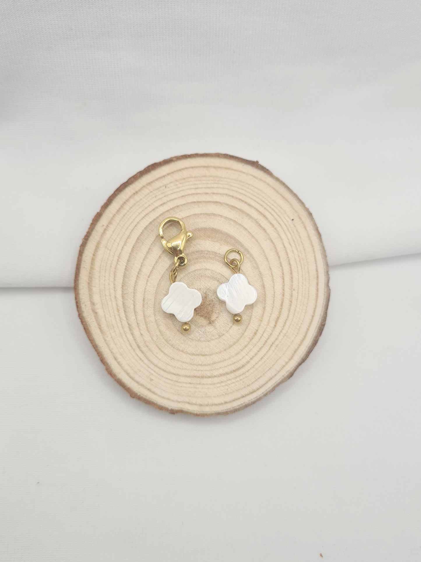 Pampille Trèfle en nacre