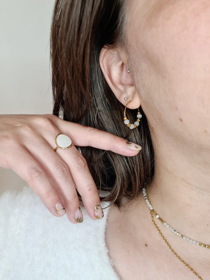 Boucles d'oreilles créoles LUNA