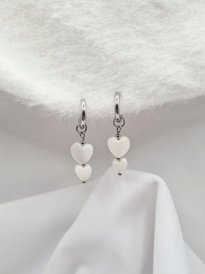 Boucles d'oreilles DUO COEURS