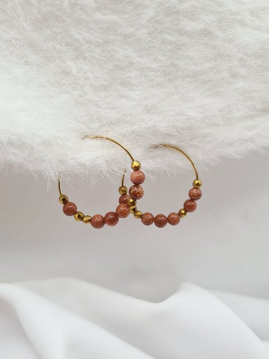 Boucles d'oreilles créoles SABLE