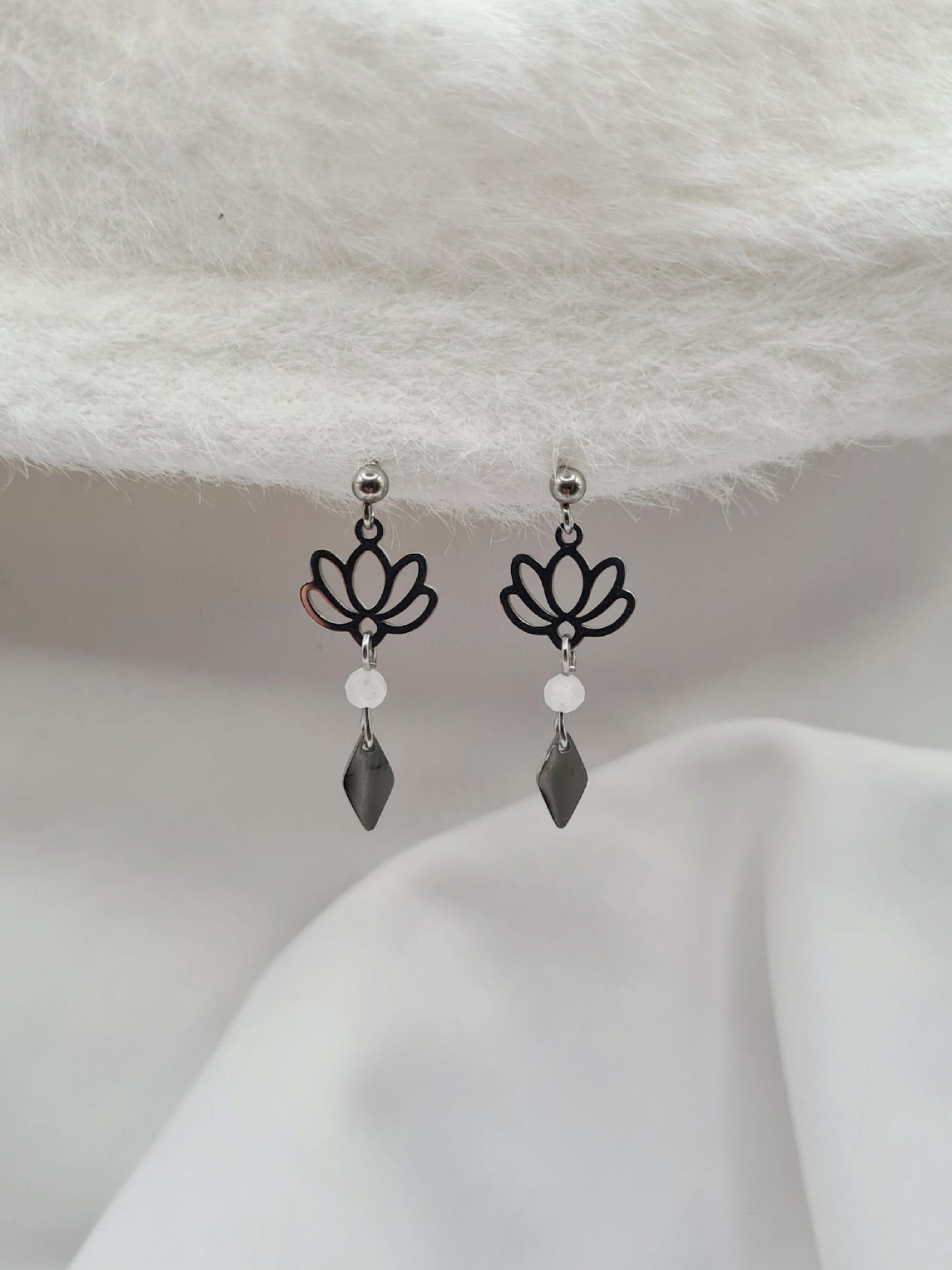 Boucles d'oreilles FLEUR SACRÉE (personnalisable)