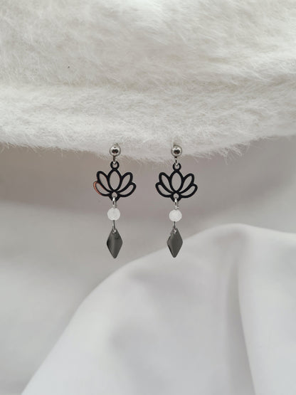 Boucles d'oreilles FLEUR SACRÉE (personnalisable)