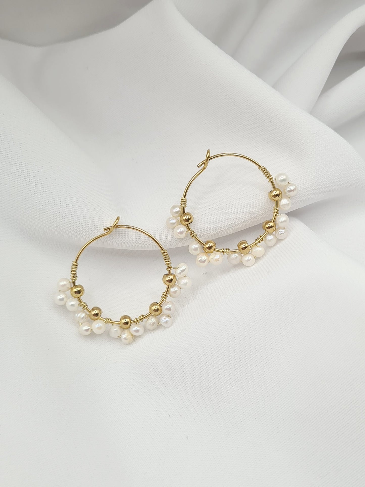 Boucles d'oreilles créoles PEARL