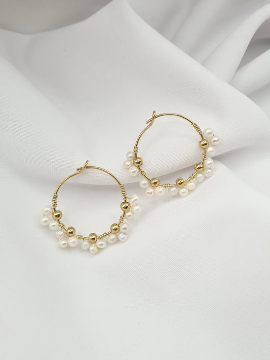 Boucles d'oreilles créoles PEARL