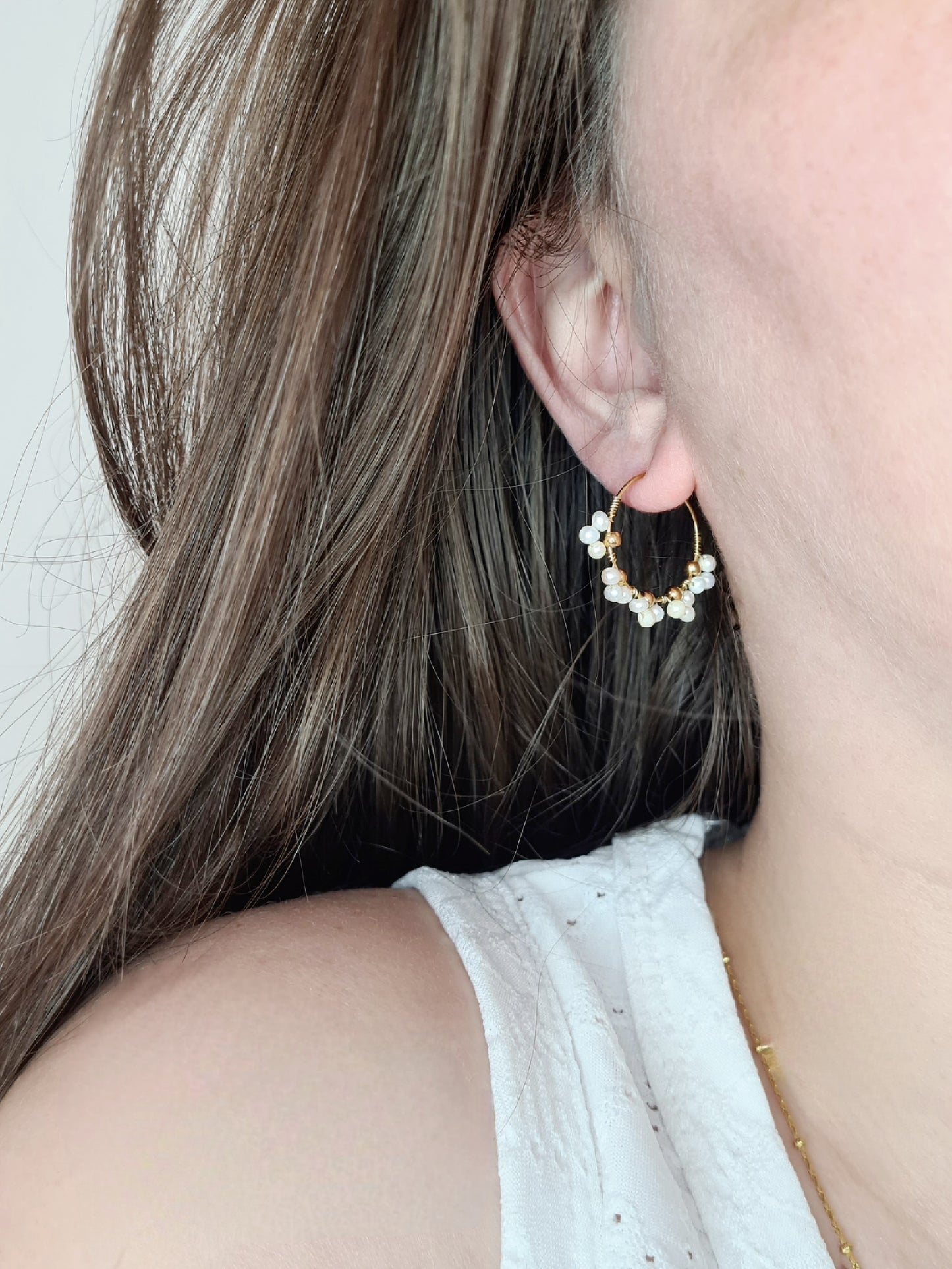 Boucles d'oreilles créoles PEARL