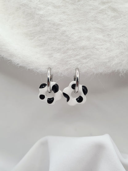 Boucles d'oreilles GRAOU DES NEIGES 🐆 (interchangeables)