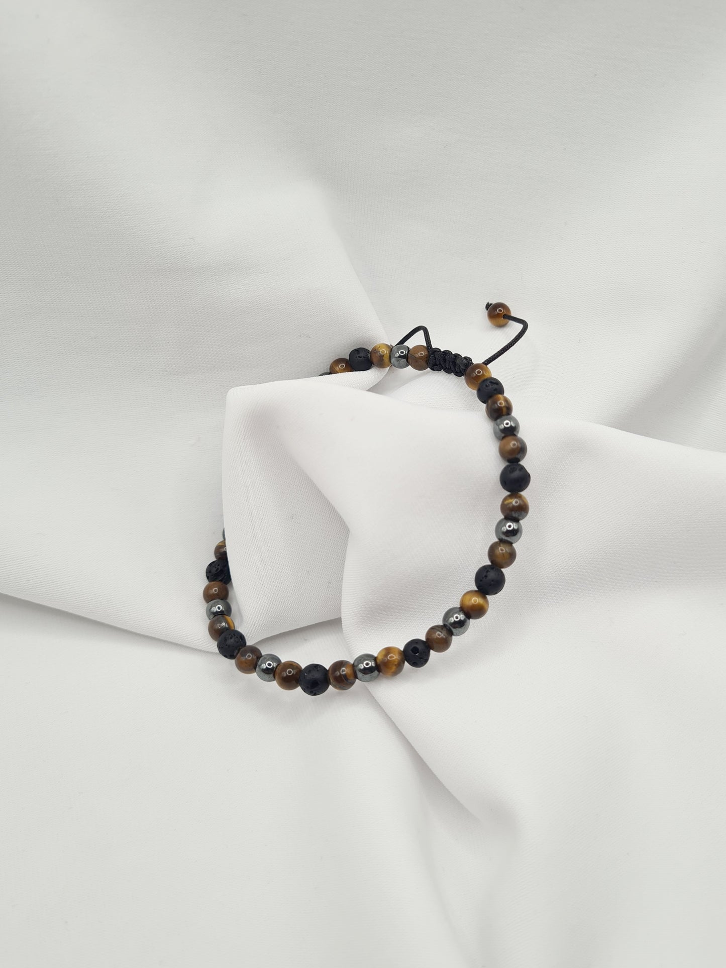 Bracelet GRAOU 🐆- OEIL DE TIGRE & VOLCANIC