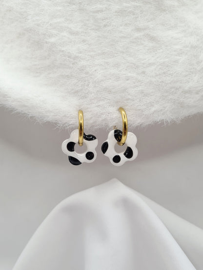 Boucles d'oreilles GRAOU DES NEIGES 🐆 (interchangeables)